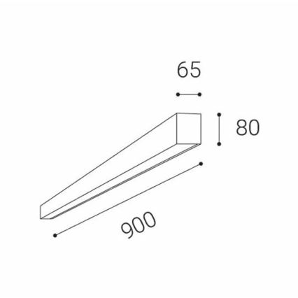 LED2 - LED Ceiling light LINO LED/24W/230V 3000K/3500K/4000K black 90 cm