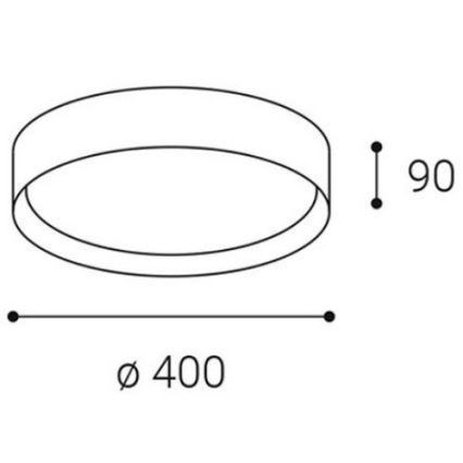 LED2 - LED Ceiling light MILA LED/30W/230V 3000/4000K
