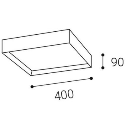 LED2 - LED Ceiling light MILO LED/30W/230V white 3000/4000K