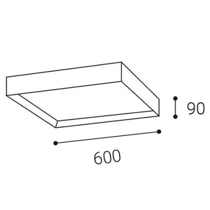 LED2 - LED Ceiling light MILO LED/60W/230V 3000/4000K