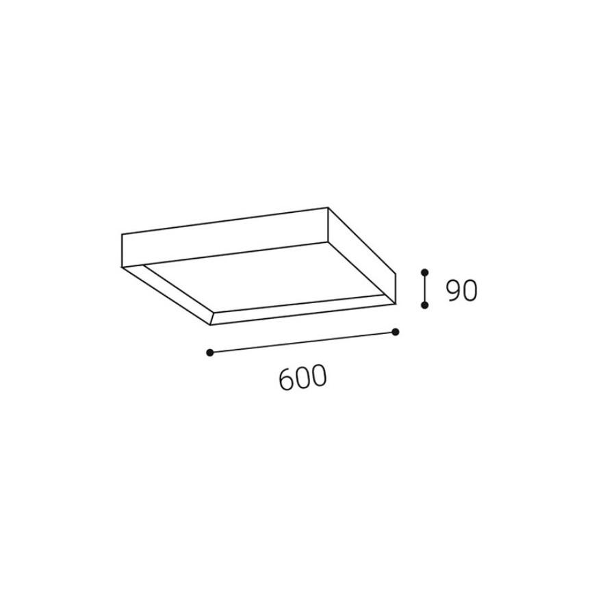 LED2 - LED Ceiling light MILO LED/60W/230V white 3000/4000K