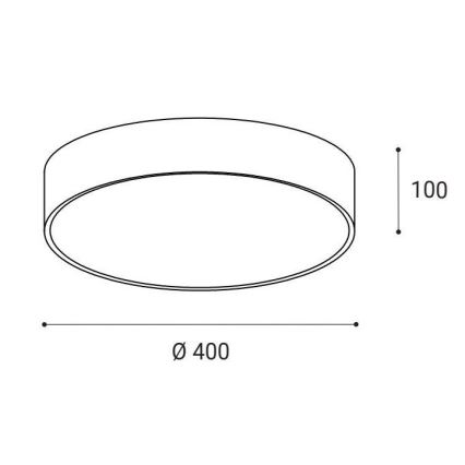 LED2 - LED Ceiling light MONO LED/30W/230V 3000K/4000K black