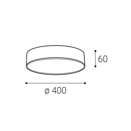 LED2 - LED Ceiling light MONO LED/30W/230V 3000K/4000K black