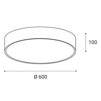LED2 - LED Ceiling light MONO LED/60W/230V 3000/4000K black