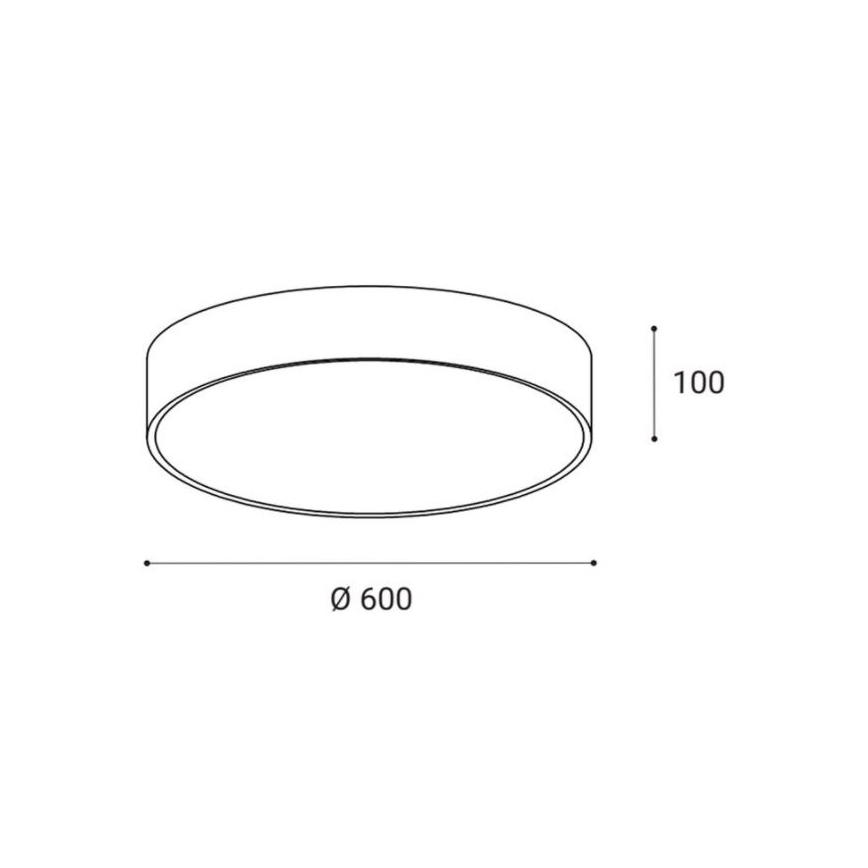 LED2 - LED Ceiling light MONO LED/60W/230V 3000/4000K black