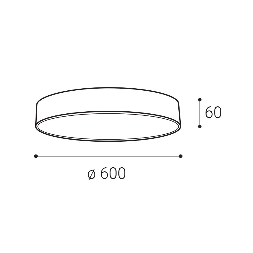 LED2 - LED Ceiling Light MONO SLIM LED/60W/230V 3000K/4000K Ø 60 cm white