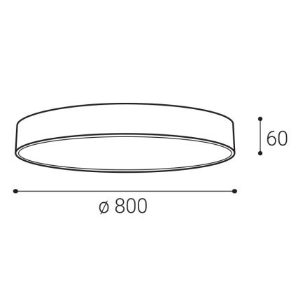 LED2 - LED Ceiling Light MONO SLIM LED/80W/230V 3000K/4000K Ø 80 cm Black