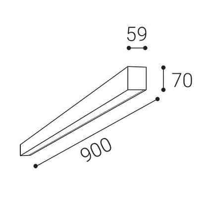 LED2 - LED Ceiling light NOLI LED/30W/230V 3000/3500/4000K 90 cm black