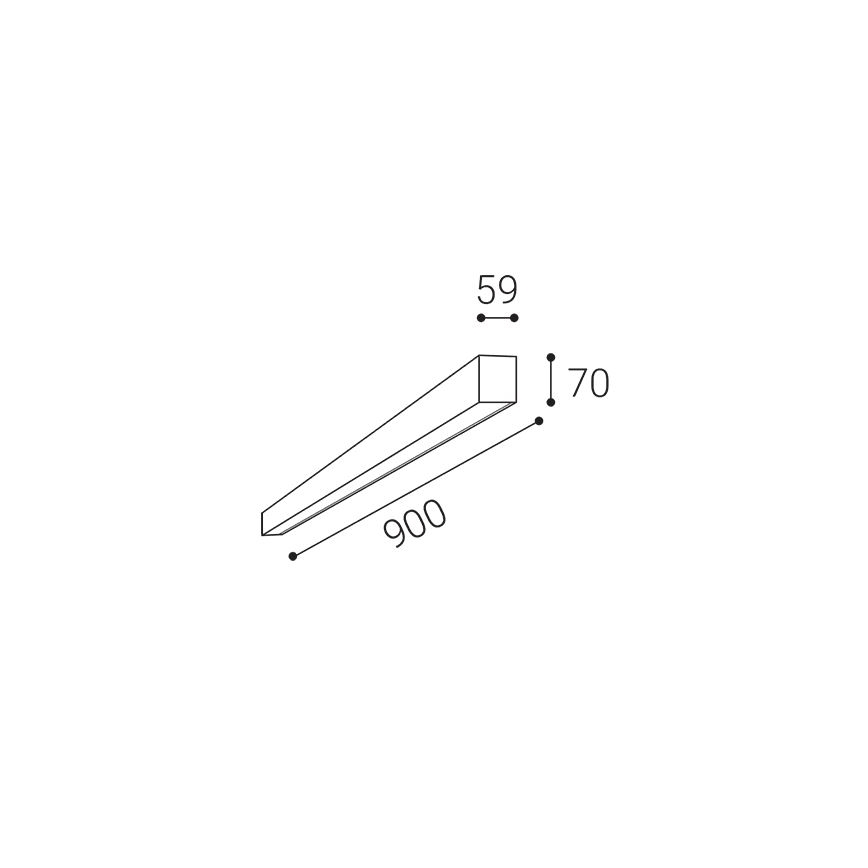 LED2 - LED Ceiling light NOLI LED/30W/230V 3000/3500/4000K 90 cm black
