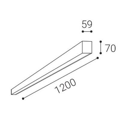 LED2 - LED Ceiling Light NOLI LED/40W/230V 3000/3500/4000K 120 cm Black