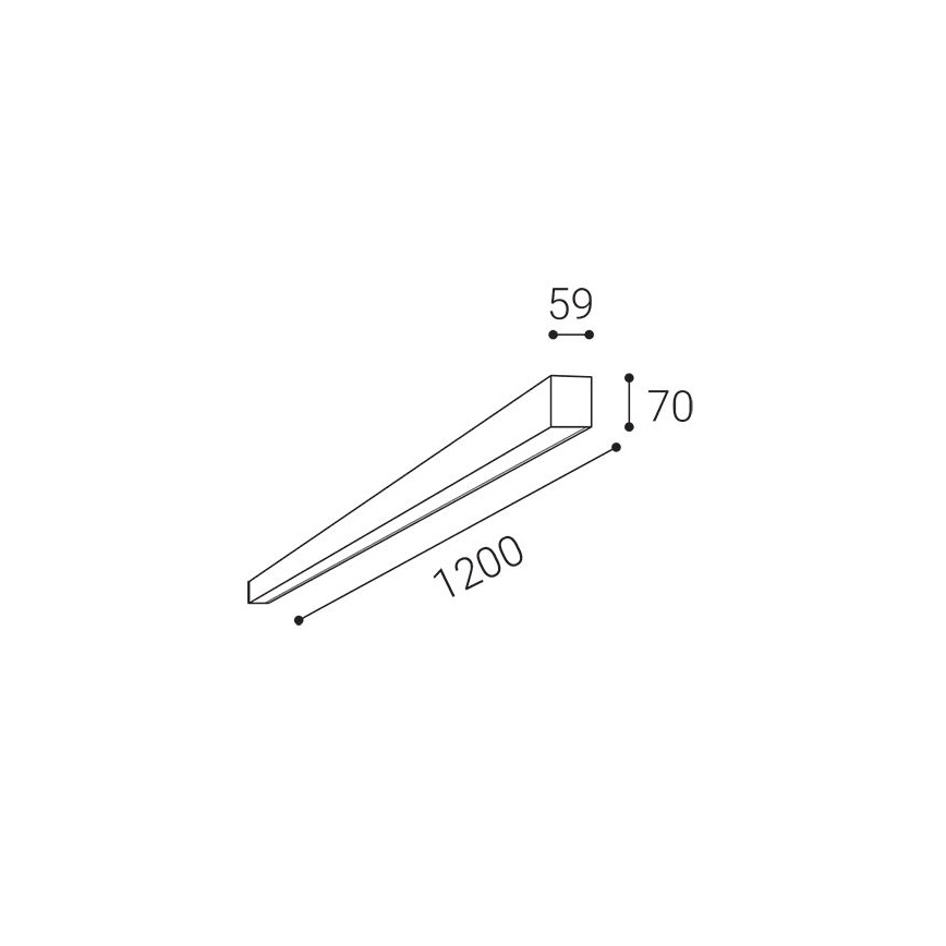 LED2 - LED Ceiling Light NOLI LED/40W/230V 3000/3500/4000K 120 cm Black