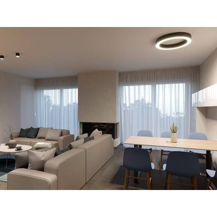LED2 - LED Ceiling light SATURN LED/80W/230V 3000K/4000K black