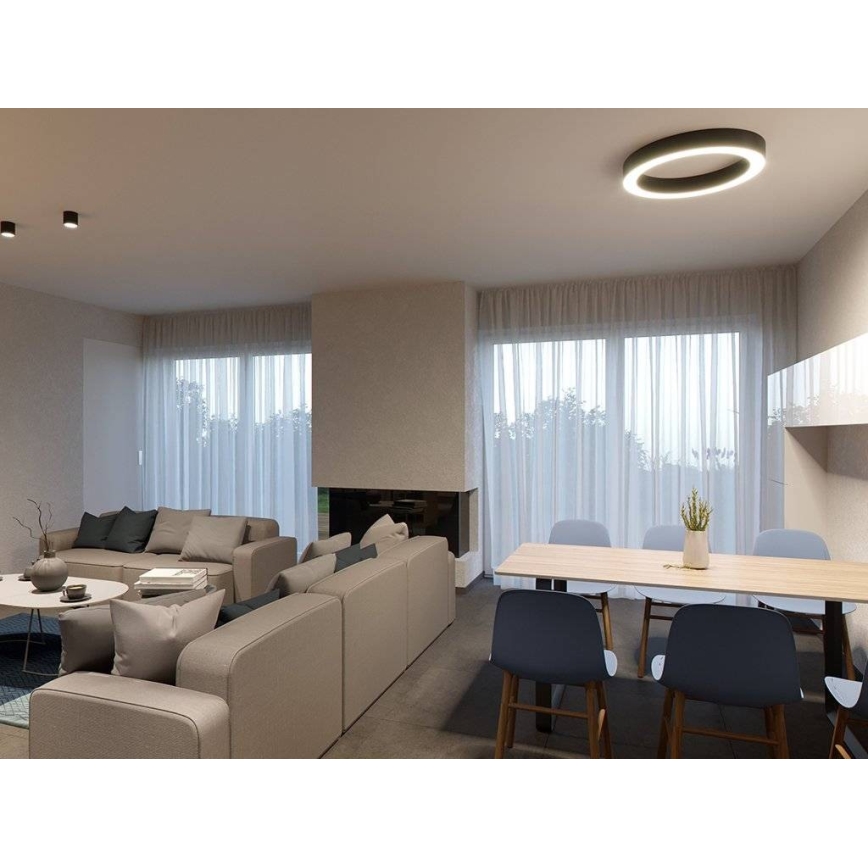 LED2 - LED Ceiling light SATURN LED/80W/230V 3000K/4000K black