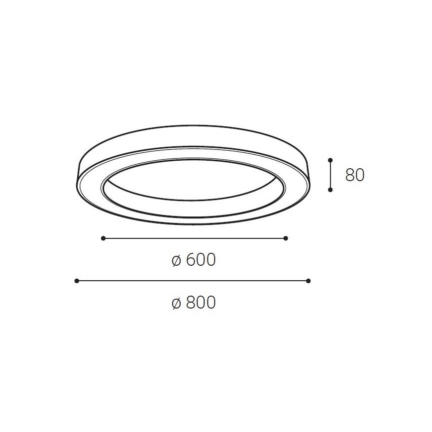 LED2 - LED Ceiling light SATURN LED/80W/230V 3000K/4000K black