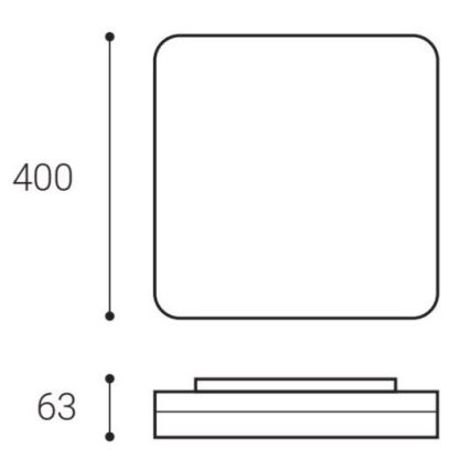 LED2 - LED Ceiling light SQUARE II LED/30W/230V 3000/4000/5700K IP54