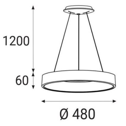 LED2 - LED Chandelier on a string BELLA LED/40W/230V 3000/4000K white