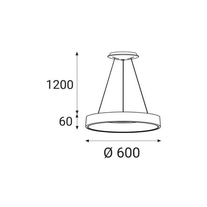 LED2 - LED Chandelier on a string BELLA LED/50W/230V 3000/4000K black