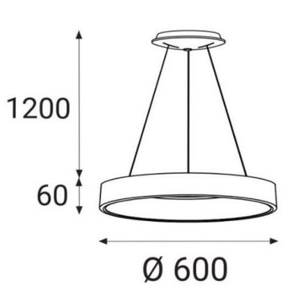 LED2 - LED Chandelier on a string BELLA LED/50W/230V 3000/4000K white