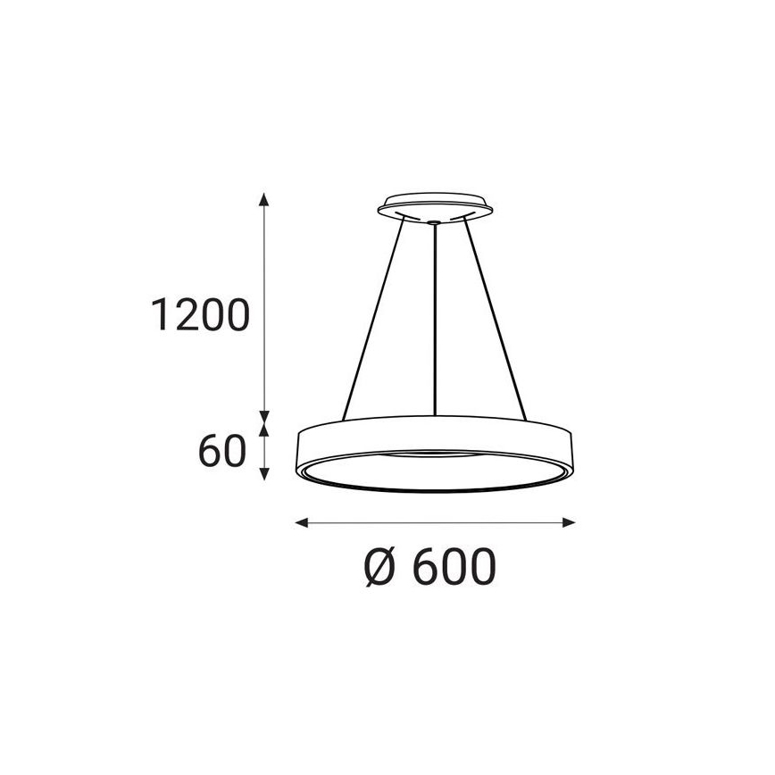 LED2 - LED Chandelier on a string BELLA LED/50W/230V 3000K d. 60 cm white