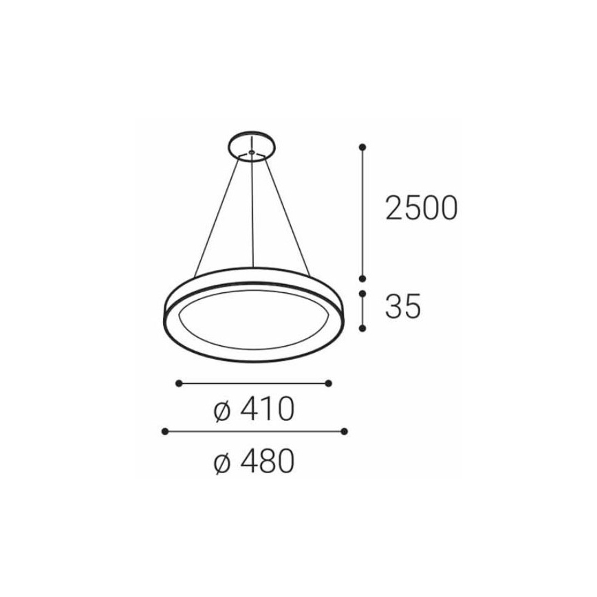 LED2 - LED Chandelier on a string BELLA SLIM LED/38W/230V 3000/4000K white