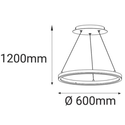LED2 - LED Chandelier on a string CIRCLE LED/42W/230V