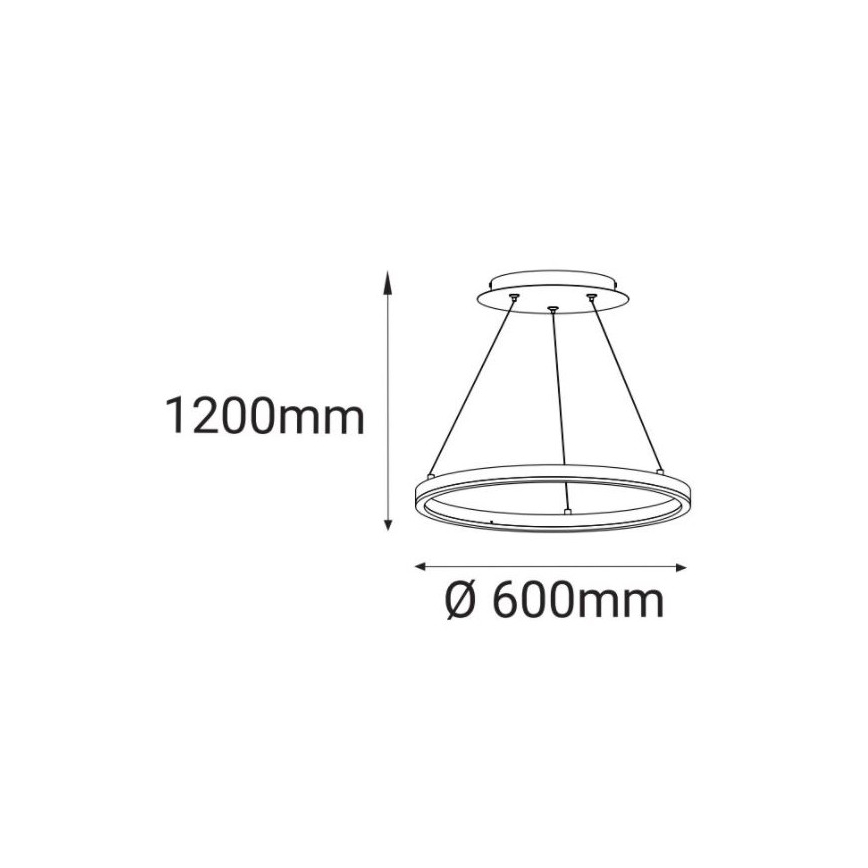 LED2 - LED Chandelier on a string CIRCLE LED/42W/230V