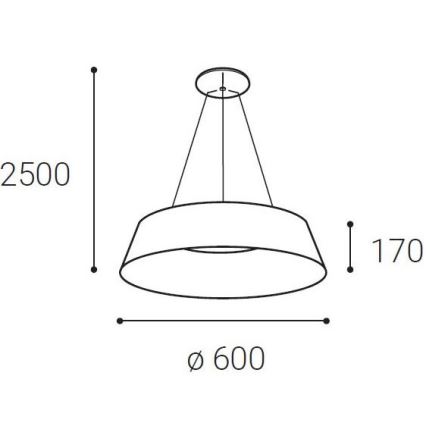 LED2 - LED Chandelier on a string KATY LED/60W/230V 3000/4000K white