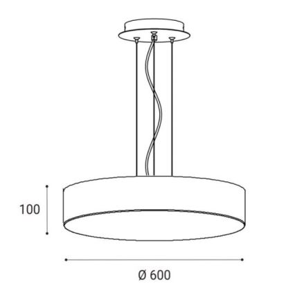 LED2 - LED Chandelier on a string MONO LED/60W/230V 3000/4000K black