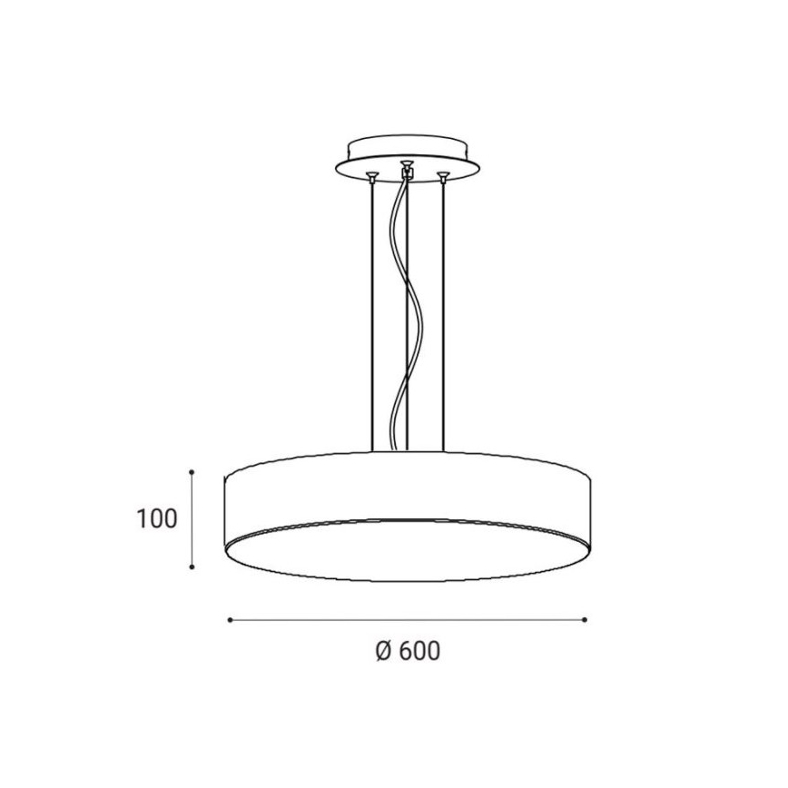 LED2 - LED Chandelier on a string MONO LED/60W/230V 3000/4000K black