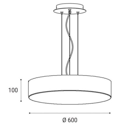 LED2 - LED Chandelier on a string MONO LED/60W/230V 3000/4000K white