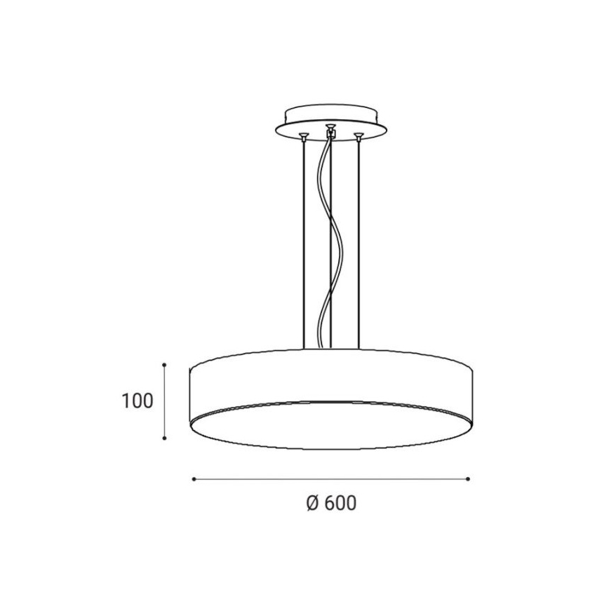 LED2 - LED Chandelier on a string MONO LED/60W/230V 3000/4000K white