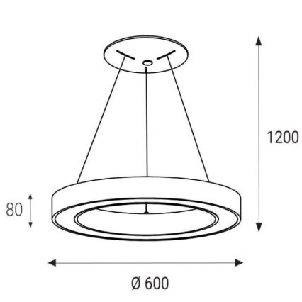 LED2 - LED Chandelier on a string SATURN LED/50W/230V 3000/4000K white