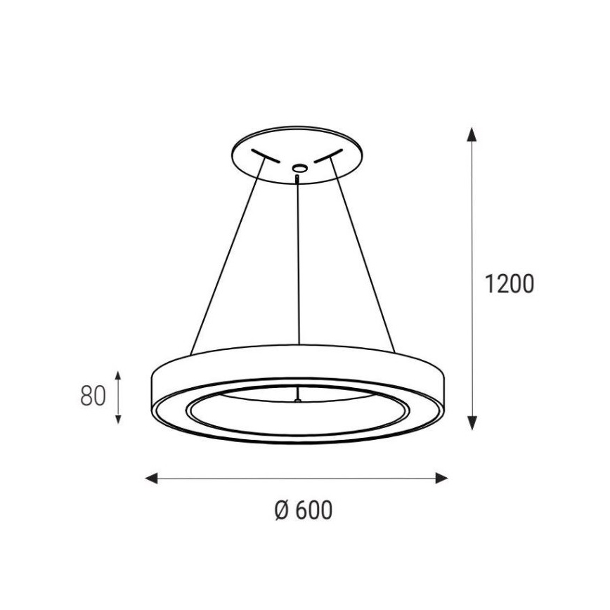 LED2 - LED Chandelier on a string SATURN LED/50W/230V 3000/4000K white