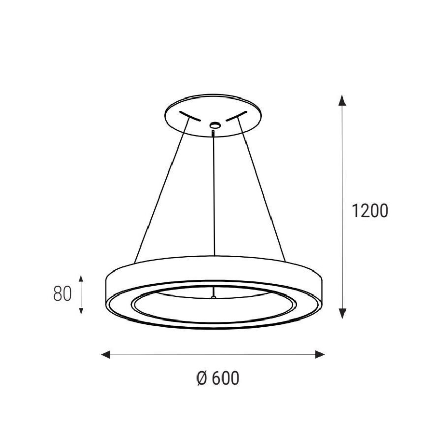 LED2 - LED Chandelier on a string SATURN LED/50W/230V 3000K d. 60 cm white