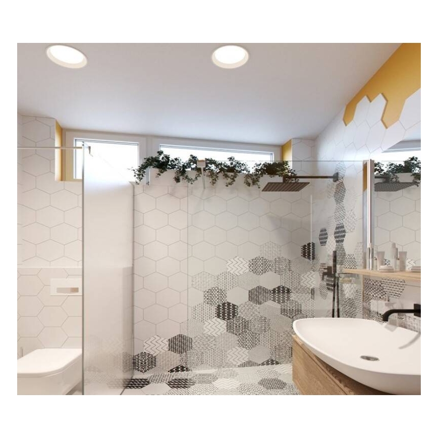 LED2 - LED Dimmable bathroom recessed light ZETA LED/10W/230V 3000K IP44