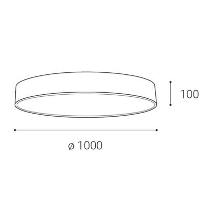 LED2 - LED Dimmable ceiling light MONO LED/153W/230V 3000K/4000K black