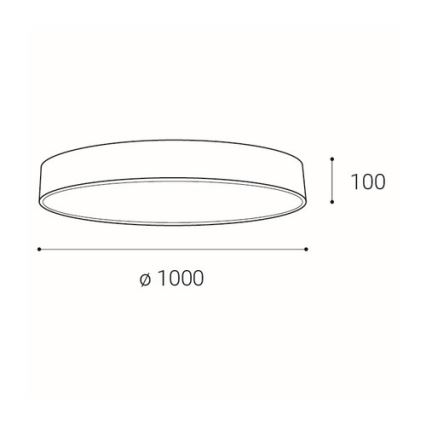 LED2 - LED Dimmable ceiling light MONO LED/153W/230V 3000K/4000K white