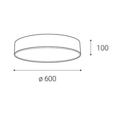 LED2 - LED Dimmable ceiling light MONO LED/60W/230V 3000K/4000K black