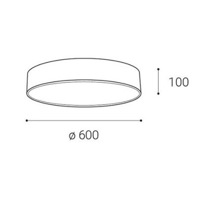 LED2 - LED Dimmable ceiling light MONO LED/60W/230V 3000K/4000K white