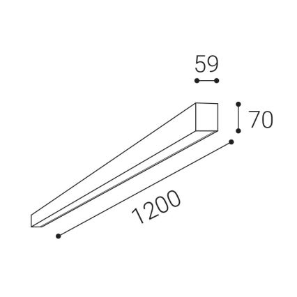 LED2 - LED Dimmable ceiling light NOLI LED/40W/230V 3000K/3500K/4000K white