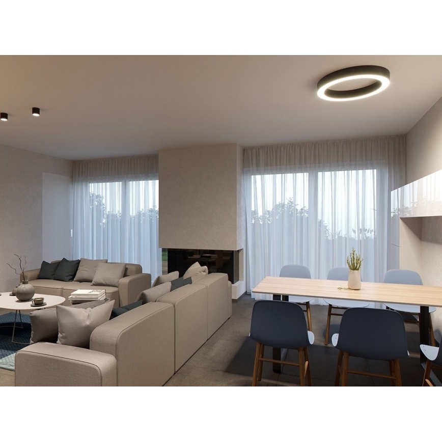 LED2 - LED Dimmable ceiling light SATURN LED/50W/230V 3000K/4000K black