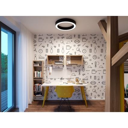 LED2 - LED Dimmable ceiling light SATURN LED/50W/230V 3000K/4000K black