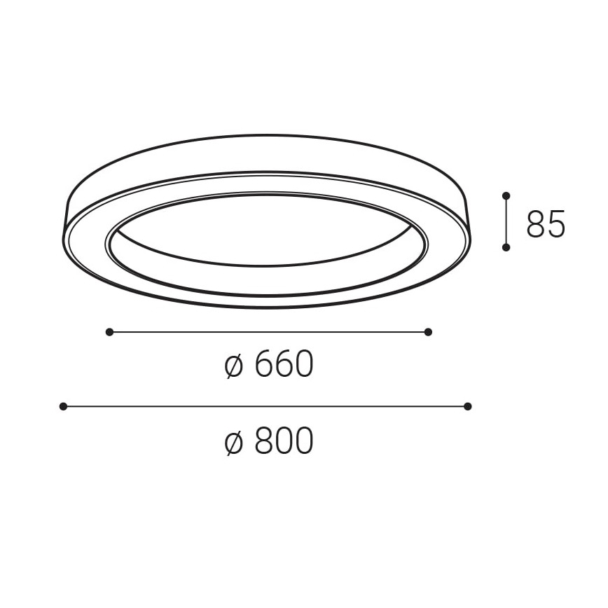 LED2 - LED Dimmable ceiling light SATURN LED/60W/230V 3000K/4000K black
