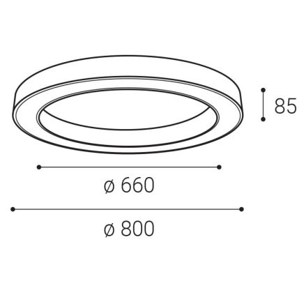 LED2 - LED Dimmable ceiling light SATURN LED/60W/230V 3000K/4000K white