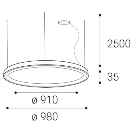 LED2 - LED Dimmable chandelier on a string BELLA LED/80W/230V 3000K/4000K brown