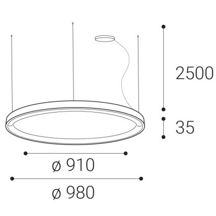 LED2 - LED Dimmable chandelier on a string BELLA LED/80W/230V 3000K/4000K white