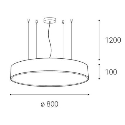 LED2 - LED Dimmable chandelier on a string MONO LED/100W/230V 3000K/4000K black