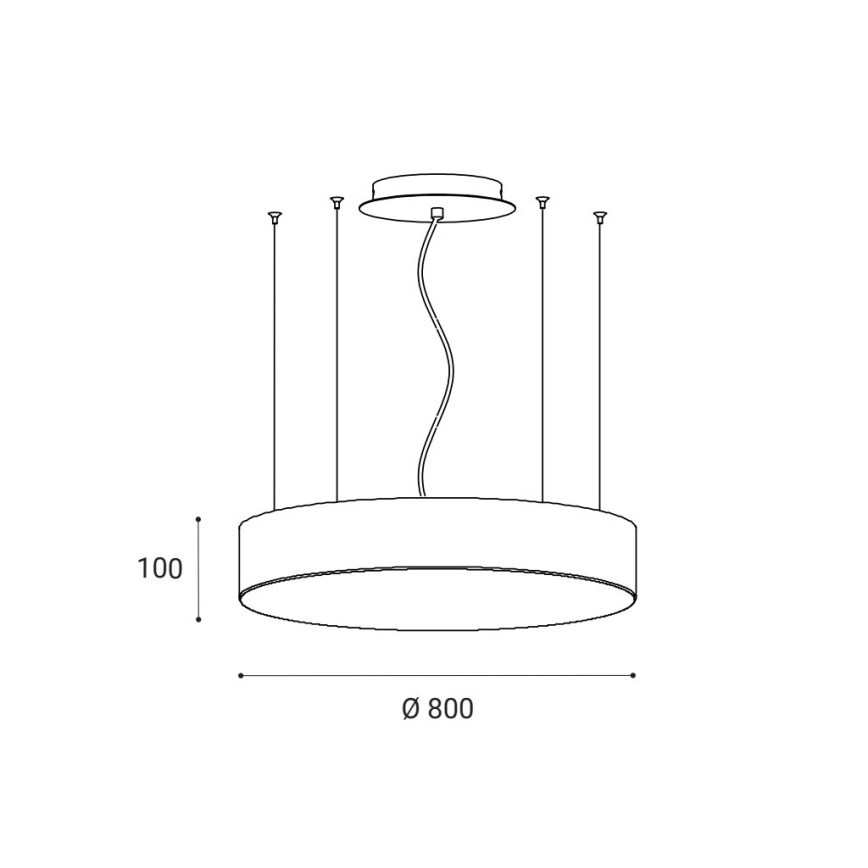 LED2 - LED Dimmable chandelier on a string MONO LED/100W/230V