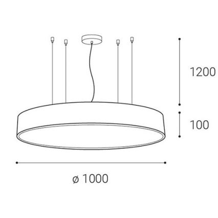 LED2 - LED Dimmable chandelier on a string MONO LED/153W/230V 3000K/4000K white