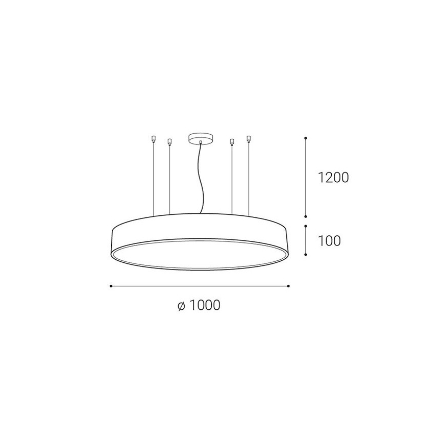 LED2 - LED Dimmable chandelier on a string MONO LED/153W/230V 3000K/4000K white